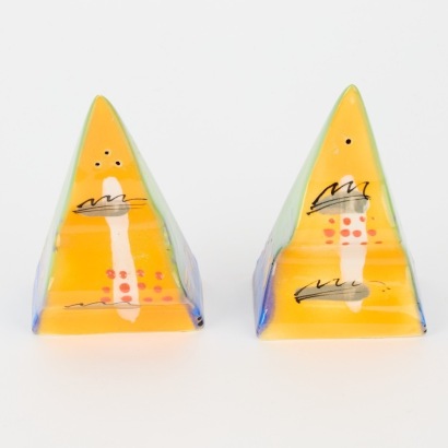 A Set of Brendan Adams Post Modern Salt and Pepper Shakers