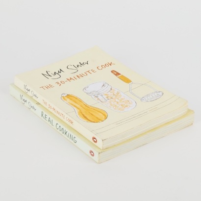 A pair of Nigel Slater Soft cover Cookbooks