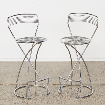 A Pair of Post Modern Bar Stools