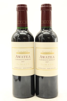 (2) 2007 Te Mata Estate Awatea Cabernets Merlot, Hawke's Bay, 375ml