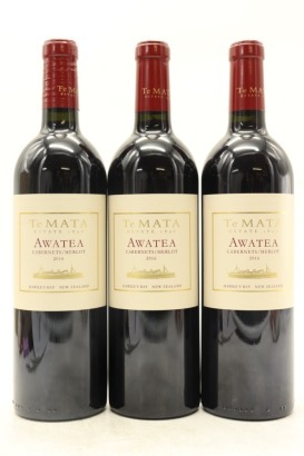 (3) 2016 Te Mata Estate 'Awatea' Cabernets - Merlot, Hawke's Bay