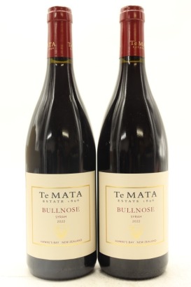 (2) 2022 Te Mata Estate Bullnose Syrah, Hawke's Bay