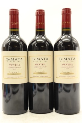 (3) 2021 Te Mata Estate 'Awatea' Cabernets - Merlot, Hawke's Bay