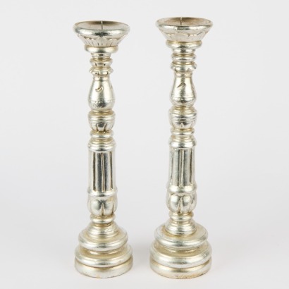 A Pair of Silver Candle Holders