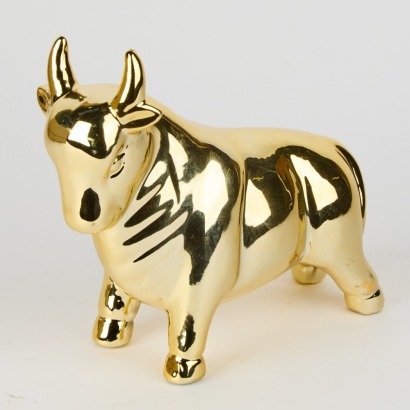 A Gold Bull Statue