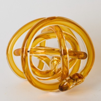 A Vintage Hand Blown Glass Knot