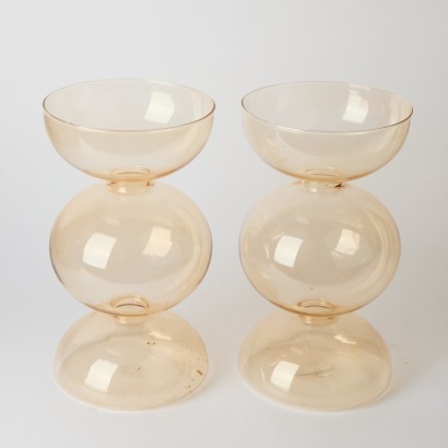 A Pair of Mid Century Style Bubble Vases