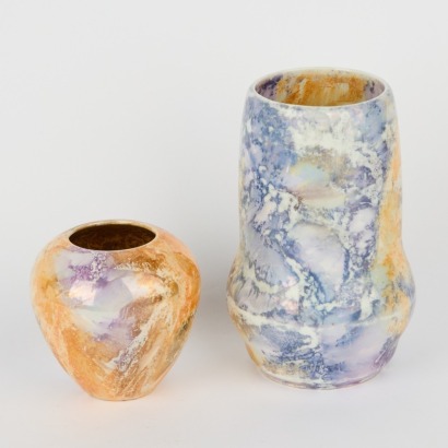 A Pair of Lustre Ware Vases by Arabia Finland