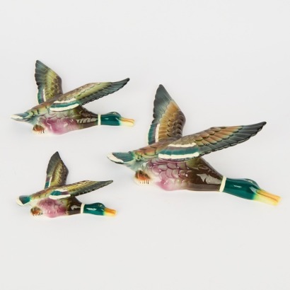 A Set of 3 Vintage Flying Ducks