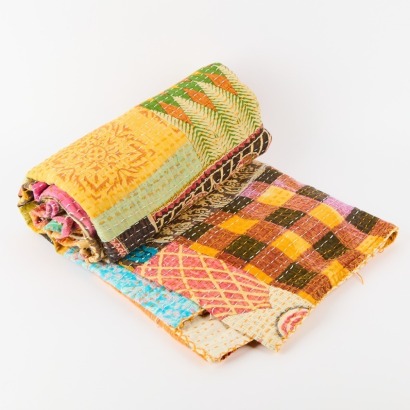 A Large Bohemian Patchwork Blanket