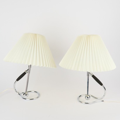 A Pair of Le Klint 306 Table Lamps with Chrome Bases