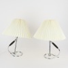 A Pair of Le Klint 306 Table Lamps with Chrome Bases