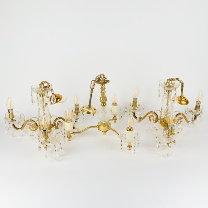 A Set of Three Chandeliers