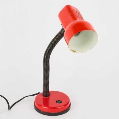 A Red 80s Desk Lamp