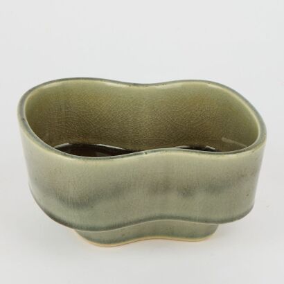 A Grey Glazed Ikebana Vase
