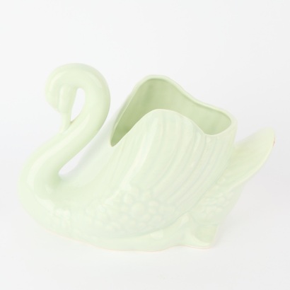 A Rare Large Studio Ceramics Mint Green Swan