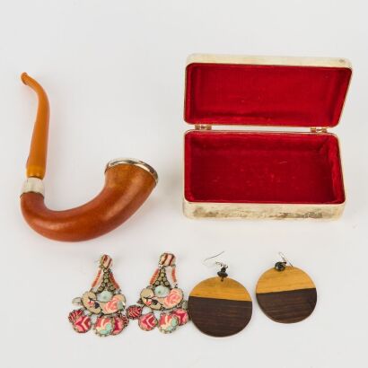 An Old European Pipe and A Silver Box
