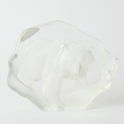 A Crystal Glass Bear Ornament (Mats Jonason)