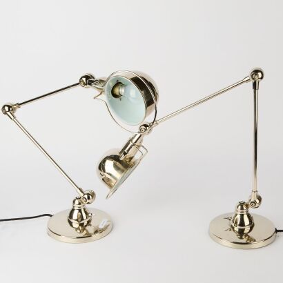 A Pair of Jielde Style Articulated Desk Lamps