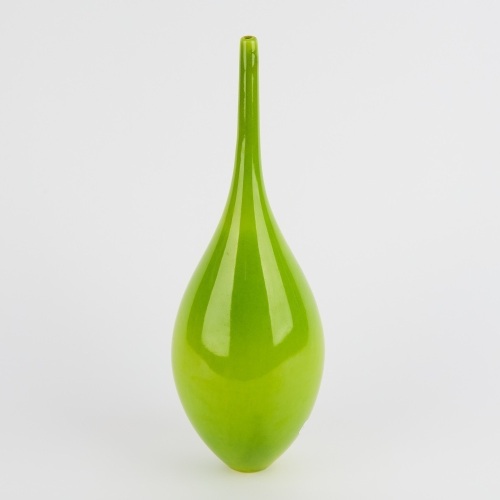 A Peter Collis Stem Vase in Green