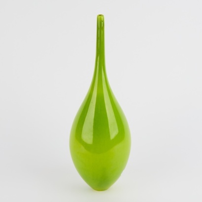 A Peter Collis Stem Vase in Green