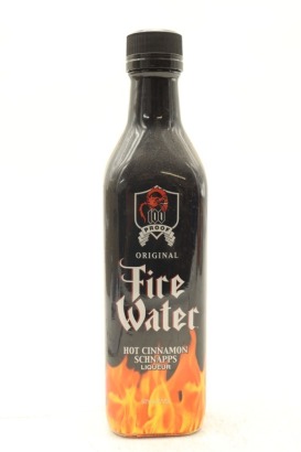 (1) Fire Water Hot Cinnamon Schnapps Liqueur, USA, 50% ABV, 375ml