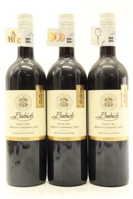 (3) 2015 Babich Wines Merlot - Cabernet, Gimblett Gravels