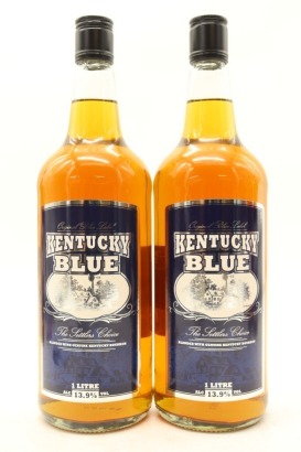 (2) Kentucky Blue Label Bourbon, New Zealand, 1000ml, 13.9% ABV