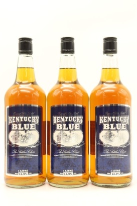 (3) Kentucky Blue Label Bourbon, New Zealand, 1000ml, 13.9% ABV