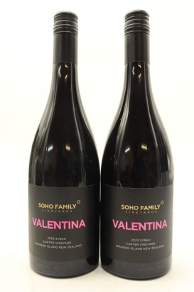 (2) 2023 Soho Valentina Syrah, Waiheke Island