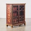 An Oriental Red-lacquer and Gilt-carved glass Two-door Cabinet - 2