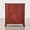 An Oriental Red-lacquer and Gilt-carved glass Two-door Cabinet - 5