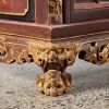 An Oriental Red-lacquer and Gilt-carved glass Two-door Cabinet - 9