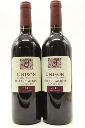 (2) 2010 Unison Vineyard Reserve Merlot, Gimblett Gravels
