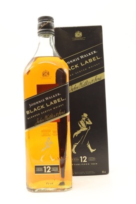 (1) Johnnie Walker Black Label 12 Year Old Blended Scotch Whisky, 40% ABV, 1000ml (GB)