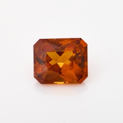 Loose, 2.87ct Rectangular Cut Hessonite Garnet