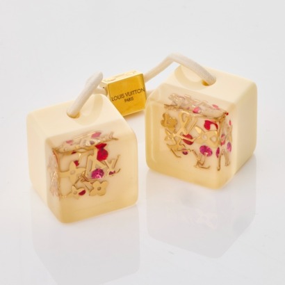 Louis Vuitton, Cream Inclusion Monogram Hair Cubes