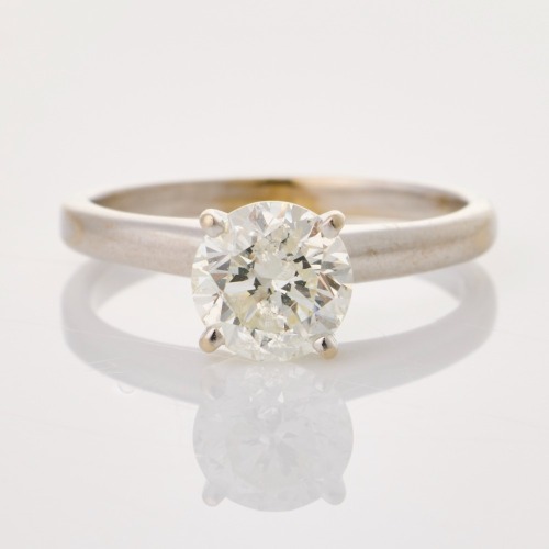 14ct White Gold, 1.01ct Diamond Solitaire Ring