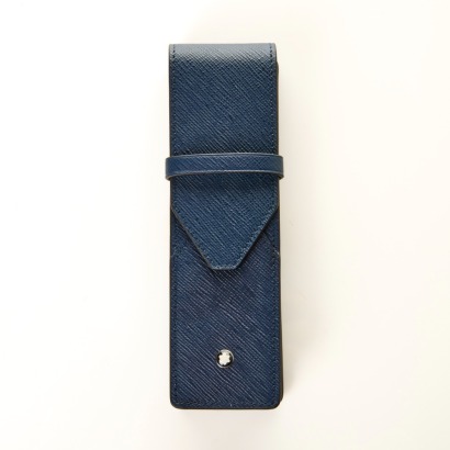 Montblanc Sartorial 2-Pen Pouch in Blue with Box - As new