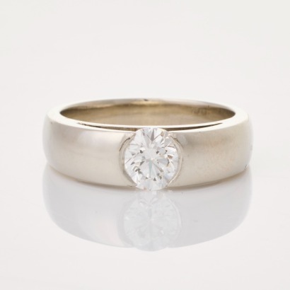 Jeweller's Workshop, Platinum, Modern, .74ct Diamond Ring