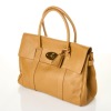 Mulberry, Deer Brown Grainy Print Cow Leather Bayswater Tote Bag - 2
