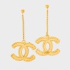 Chanel, CC Gold-tone Drop Earrings with Box