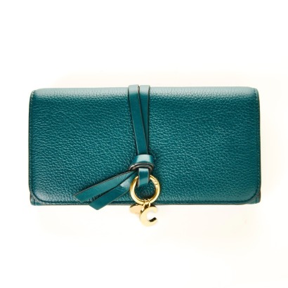 Chlo&eacute;, Green Leather Long Wallet with Box
