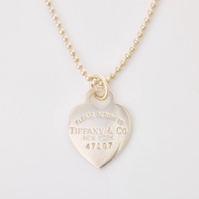 Tiffany & Co, 84cm Sterling Silver &lsquo;Return to Tiffany&rsquo; Pendant with Box