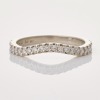 Platinum, .22ct Diamond Set Curved Band, NZ Made
