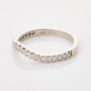 Platinum, .22ct Diamond Set Curved Band, NZ Made - 2