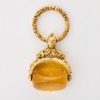 13ct to 15ct Antique Yellow Gold, Citrine Wax Seal Pendant