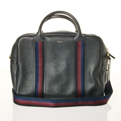 Paul Smith, Black Leather Folio Bag