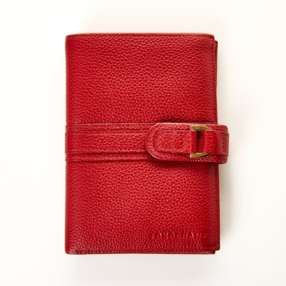 Longchamp, Red Leather Wallet with Box