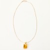 12ct Yellow Gold, 42cm Rectangular Cut Citrine Pendant Necklace - 2